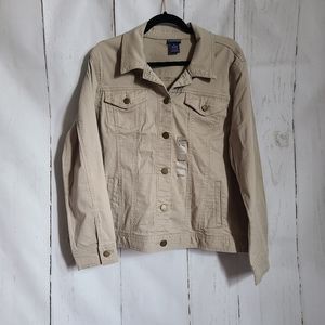 North Crest tan button up jacket 90s style new XL